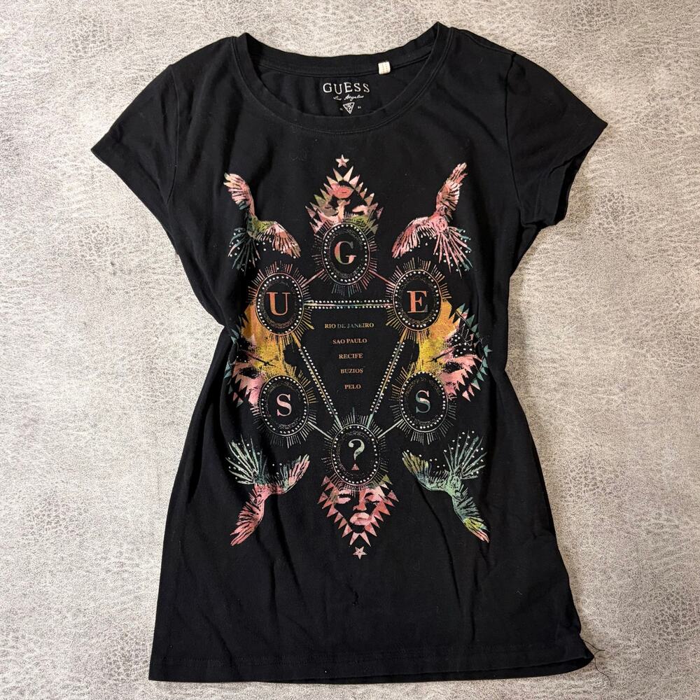 Guess Graphic Colorful Bodycon Tee